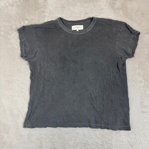 Vintage The Great Shirt Womens 0 Gray Preowned Flaws Cotton Basic Tee USA